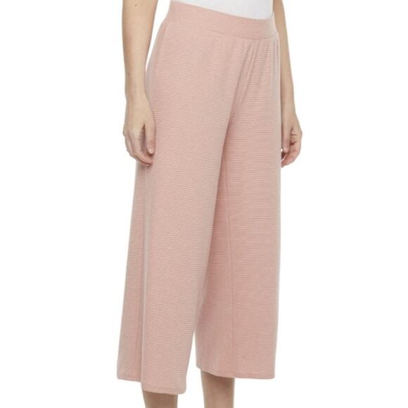 New Liz Claiborne Rose Dawn White Stripe Wide Leg Elastic Waist Pull On Pant XXL - Picture 1 of 4